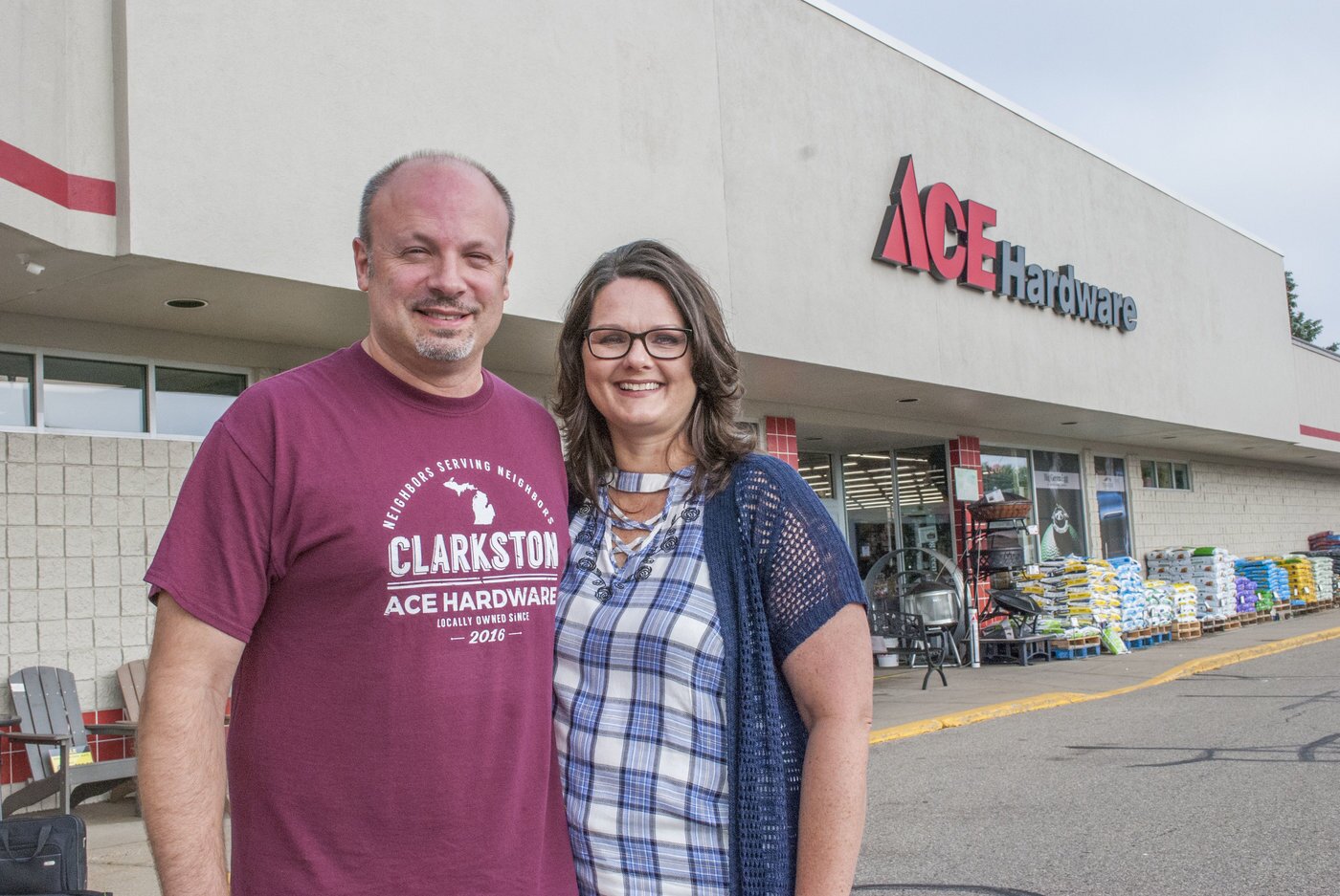 How the Hardware Industry is Coping with the COVID-19 Pandemic—Part I 2 Jason and Melanie Haley operate Ace Hardware of Clarkston in Mich., where their store motto of “Neighbors Serving Neighbors” now takes on new meaning.