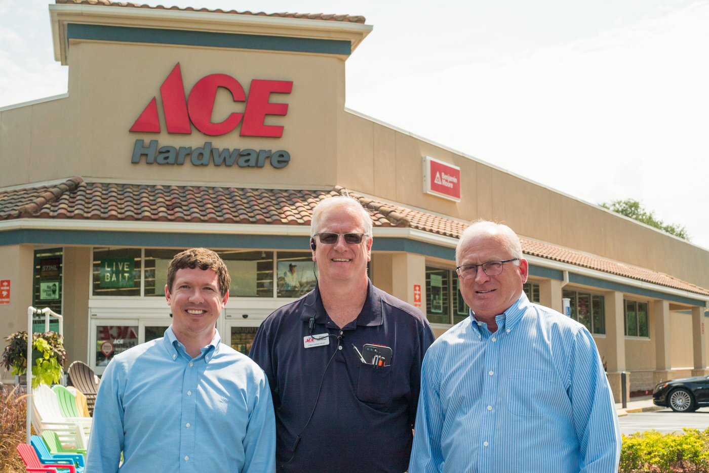 Best New Store Under 20,000 sq. ft. — University Ace Hardware 1 University Ace Hardware is led by (left to right): General Manager Neil Asma, Manager Dan Tanner and Owner Walter Toole.