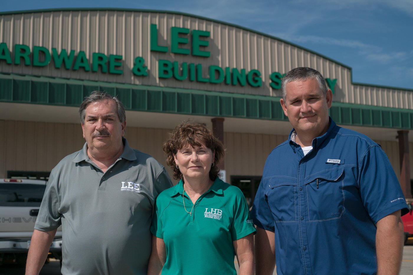 Retail Beacon Award — Lee Hardware & Building Supply 1 Richard Lee, Denise Lee and Jamie Bruner are proud of the new, larger Lee Hardware & Building Supply in Waycross, Ga.