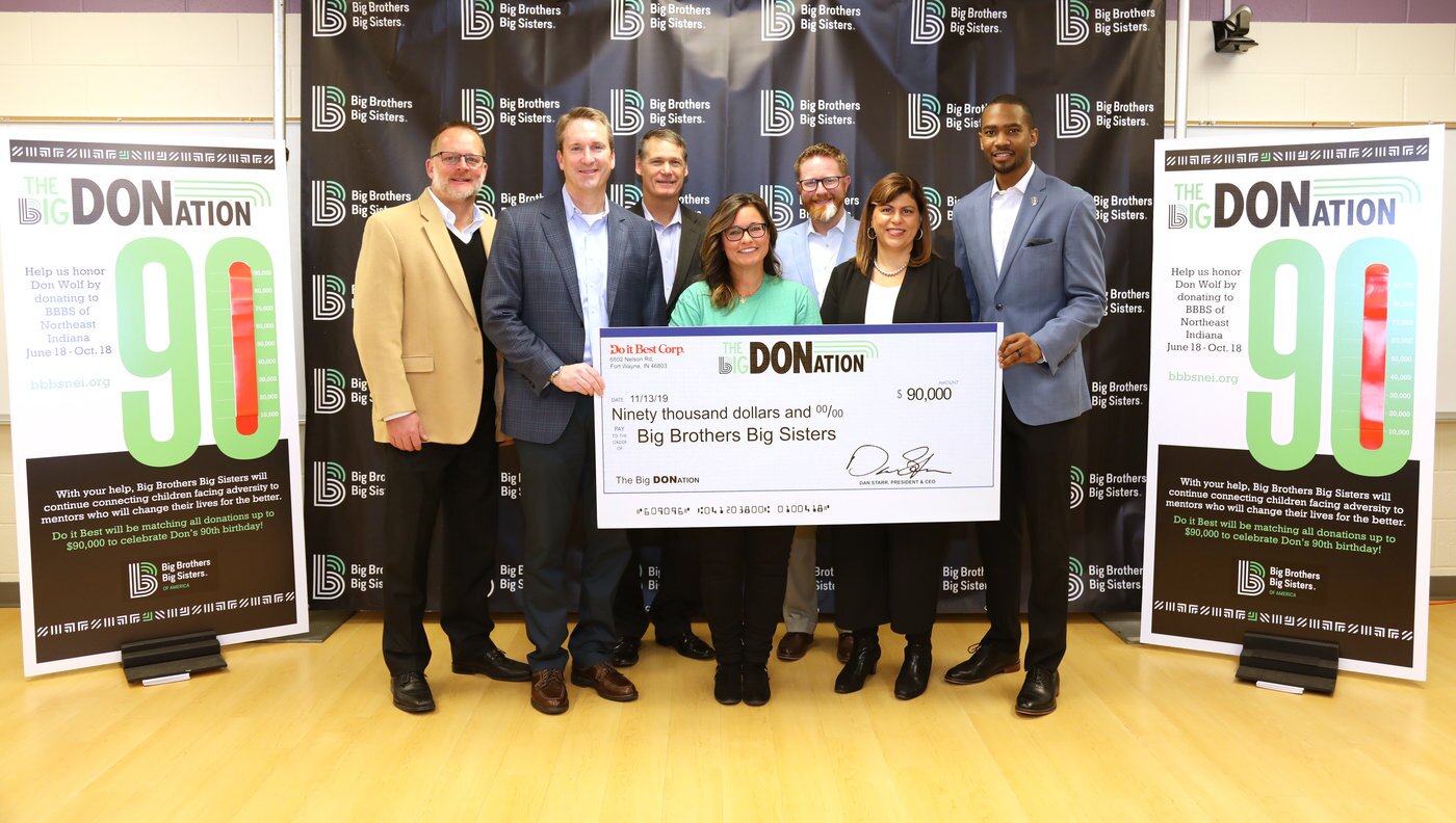 Do it Best Corp. matched $90,000 in donations to Big Brothers Big Sisters of Northeast Indiana.