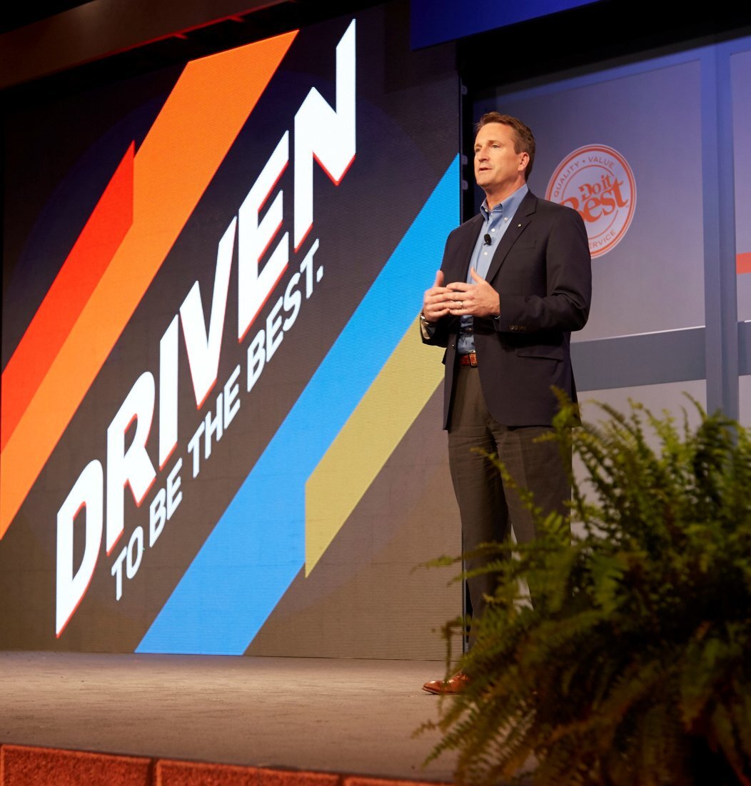 Do it Best President Focused on Driving Future Growth + 75 Years of Do it Best History 3 Dan Starr addresses members during the Do it Best Market in 2017.