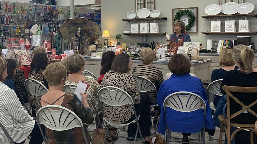  Lisa Rooks has turned her love of cooking into a specialty kitchen shop, where she hosts weekly cooking demonstrations.
