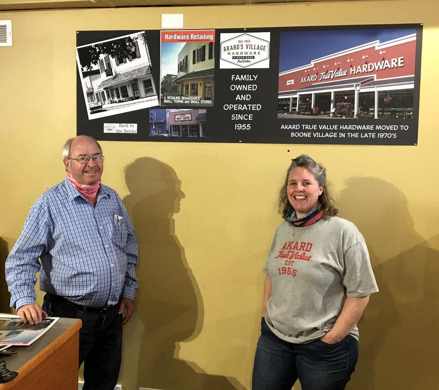 Steve and Leigh Ann Akard are celebrating the 65th anniversary of Akard True Value Hardware by opening a pop-up shop in their former location on Zionsville’s Brick Street.