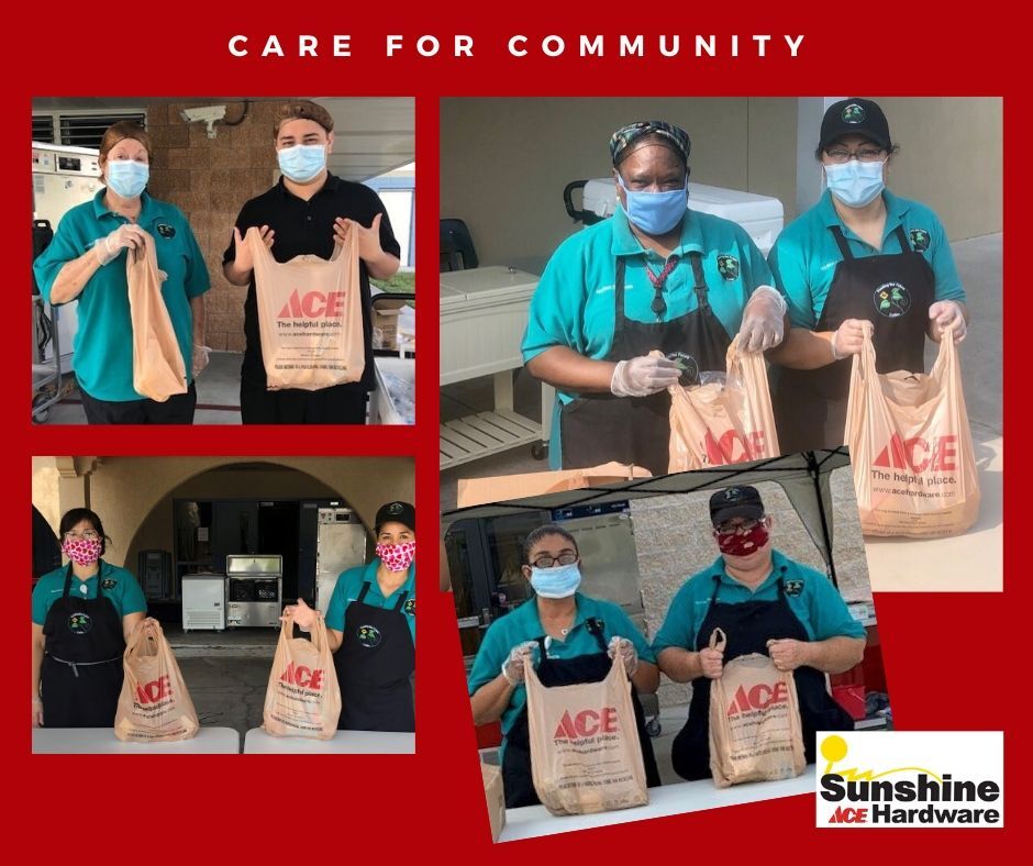 Sunshine Ace donated 100,000 bags so the Collier County School District could maintain its weekly meal program for kids.