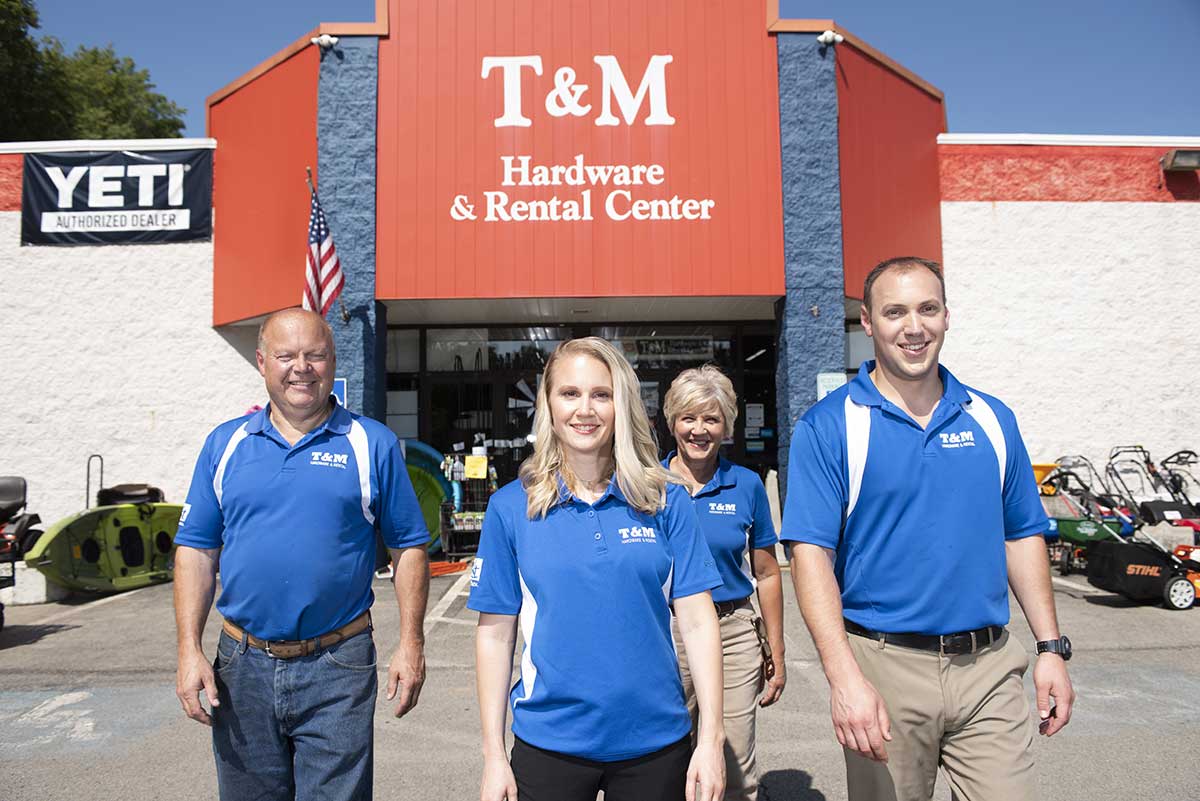 Tim and Mary Post are delighted to see their kids Samantha and Scott join them in the family business, T&M Hardware and Rental.