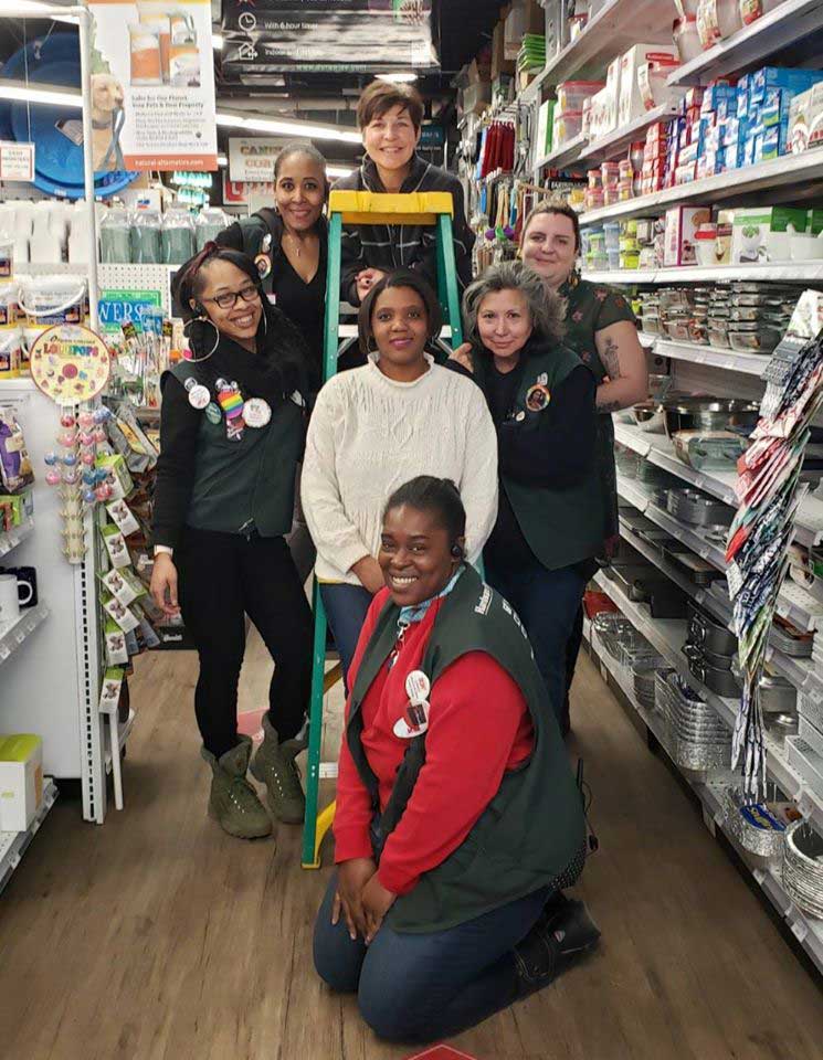 Striving Toward a More Diverse and Inclusive Industry 1 Gina Schaefer (back middle) celebrates International Women’s Day at Logan Hardware with key staff members.