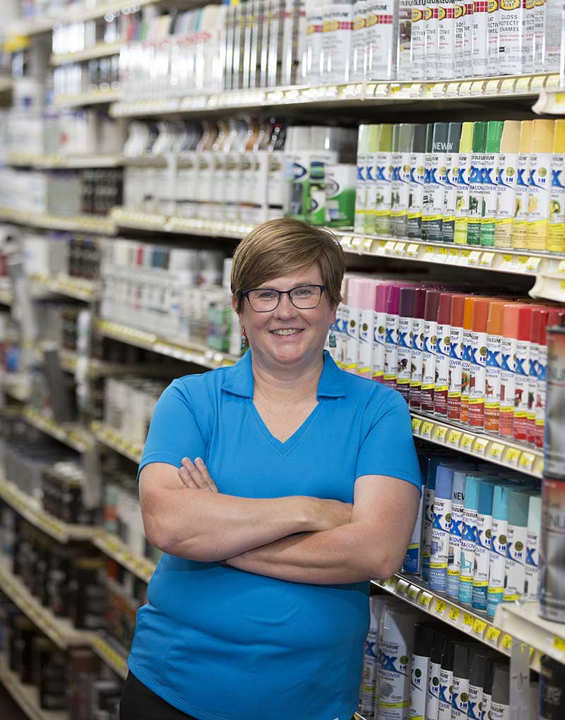 Renee Zaman embraces her role as “The Hardware Queen” of Mazomanie, Wis.