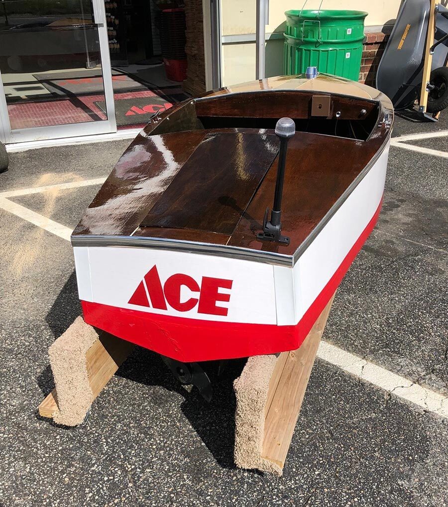 This boat was given as a gift of gratitude by a customer.