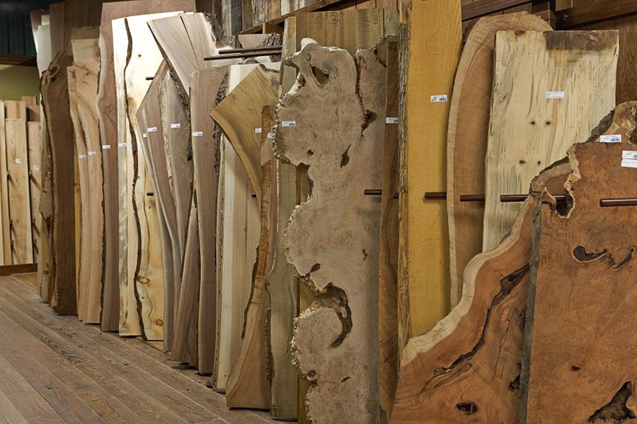 Keim in Charm, Ohio, offers live edge slabs, wood slabs, burls, table bases and turning blanks.