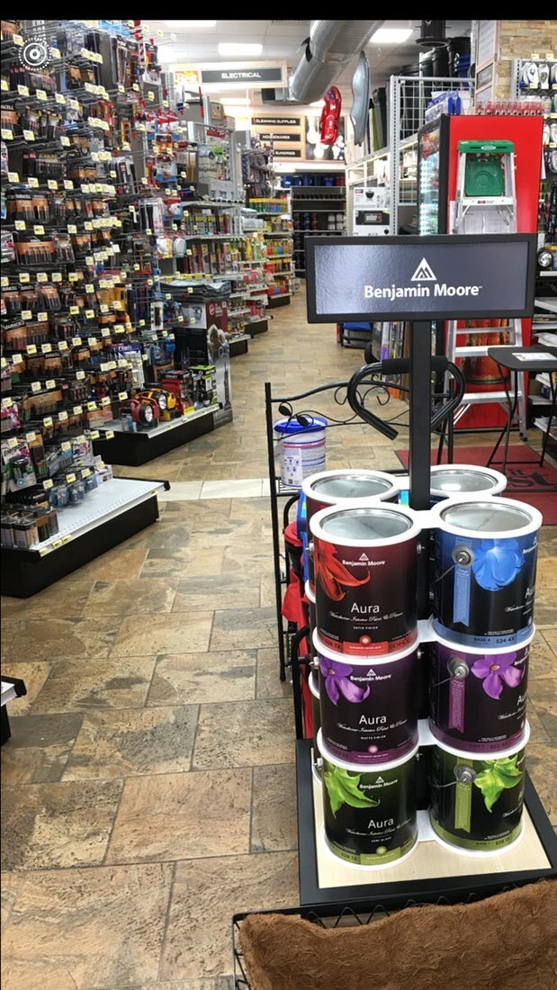 Stack displays and nine-foot gondolas help the store maximize space.