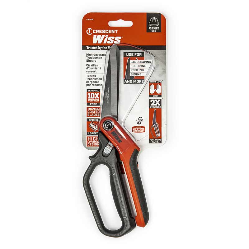 51a5e44315c468c82faa1c3d92aaa5b0cf0c830d 8.5” All-Purpose Scissors / 11” High-Leverage Tradesmen Shears from Crescent Wiss®