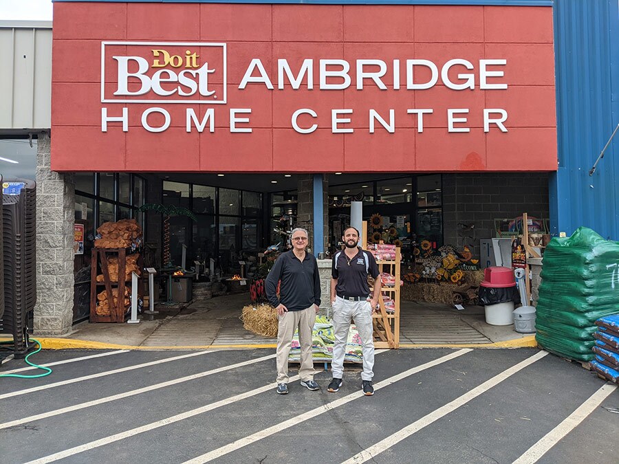 Retail Beacon Award — Ambridge Do it Best Home Center 2 Frank Strano is proud of the contributions his son David has made to improve the business with particular emphasis on social media.