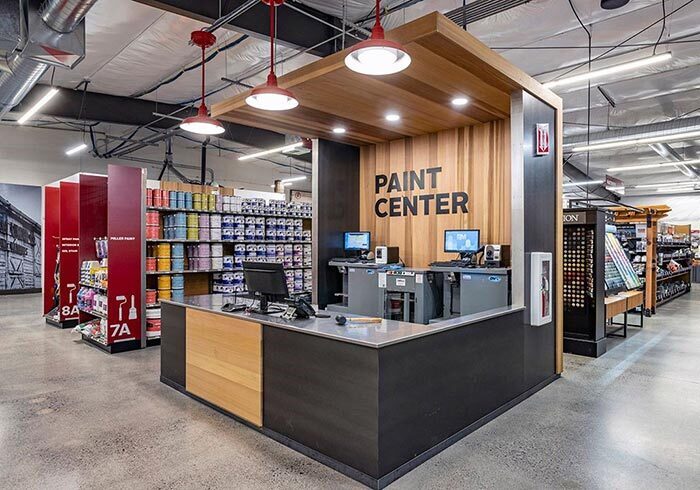 Tum-A-Lum added a full-service paint center with four aisles featuring Rodda and Miller paints, both popular Northwest brands.