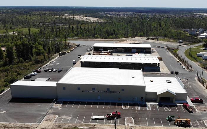 Townsend Building Supply — Beacon Award for Best New Store 2 Breaking ground in 2021, the Townsend family built the lumberyard portion first and moved the operation there before building the main warehouse and showroom. The completed store opened in August 2022.