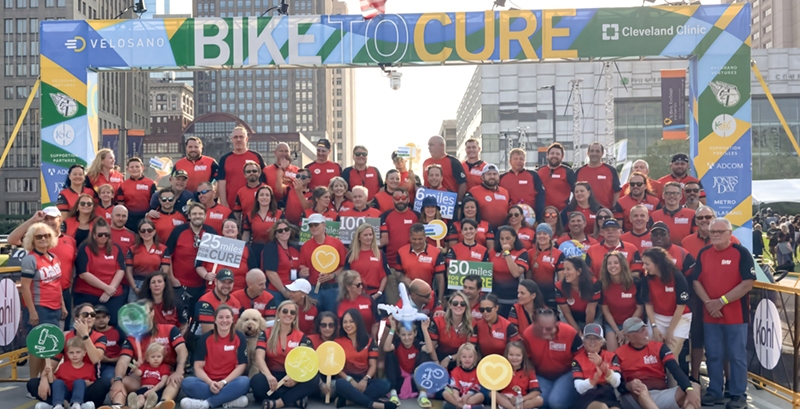 Cleveland-based Oatey supports charitable initiatives through a decade-long partnership with the VeloSano fundraising effort, which benefits cancer research at the Cleveland Clinic. 