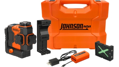 Johnson level product shot nov 24 Johnson GreenBrite® 3x360° Plane Laser