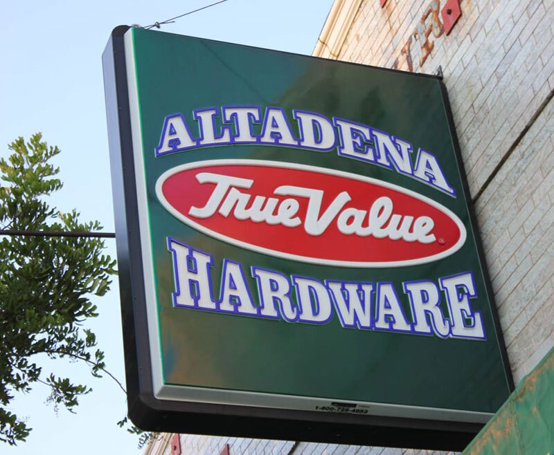 Altadena Hardware sign California Wildfires of January 2025 Devastate Altadena Hardware