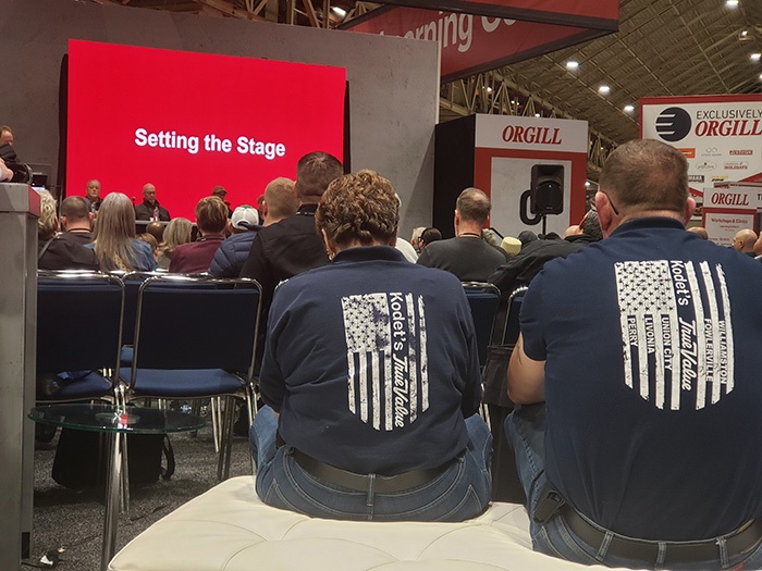 TV customers at show Busy Show Floor, New Vendors and Tech Trends Define Orgill 2025 Spring Market 