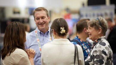 Starr on show floor Bigger, Stronger, Faster: Do it Best and True Value Host First Joint Spring Market in Orlando