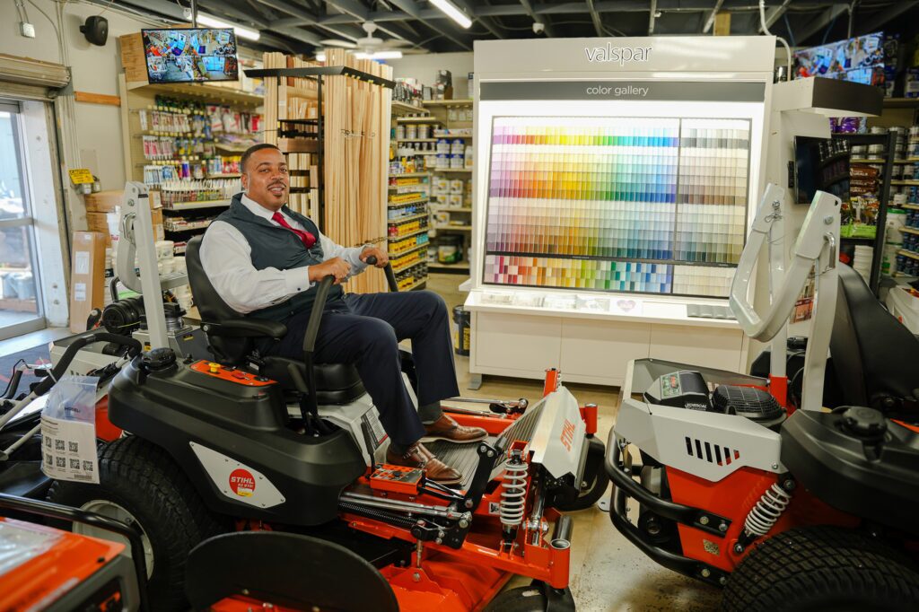 mower 1 Chris Cunningham’s True Value America Delivers Hometown Service