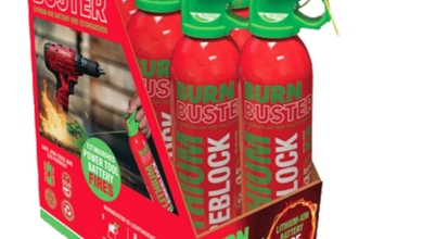 Burn Buster package BurnBuster™ Lithium-Ion Fire Extinguisher