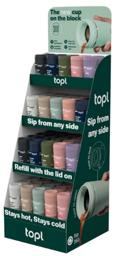 TOPL Reusable Cups 2 Topl display TOPL Reusable Cups
