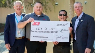 City of Hope Check Westlake Ace Enters Oregon Market, Donates to City of Hope, Builds Dog Park,
