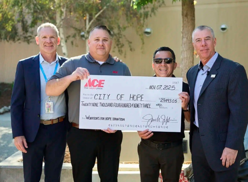 City of Hope Check Westlake Ace Enters Oregon Market, Donates to City of Hope, Builds Dog Park,