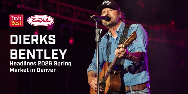 Dirks w Dierks Bentley Headlines Dealer Concert at Do it Best and True Value 2026 Spring Market