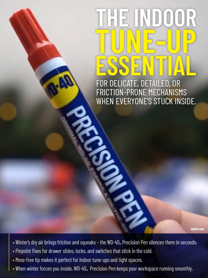 WD-40 Precision Pen—The Indoor Tune-up Essential 1 WD 40 Precision Pen Hardware Connection Full Pg Ad V2 WD-40 Precision Pen—The Indoor Tune-up Essential