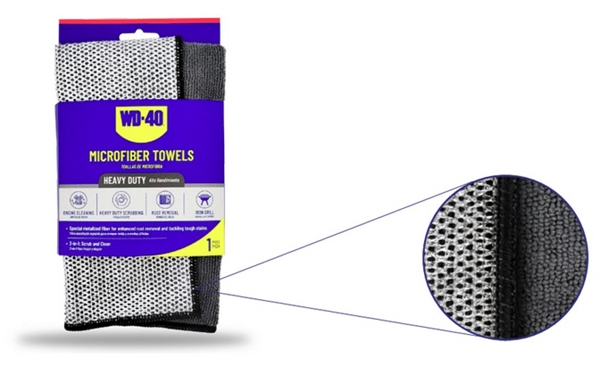 WD 40 metal fiber close up WD-40 Microfiber Towels Review