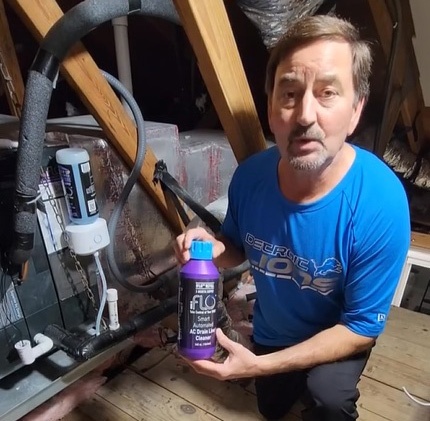 iFlo HVAC Kit installed on a drain line