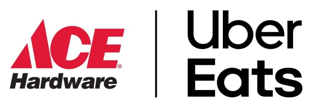 ace uber logos Ace Hardware expands on-demand delivery through Uber Eats partnership