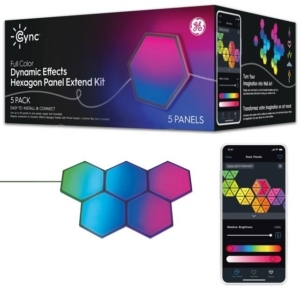 GE Hexagon panels GE Lighting Cync Dynamic Effects Smart LED Hexagon Panels
