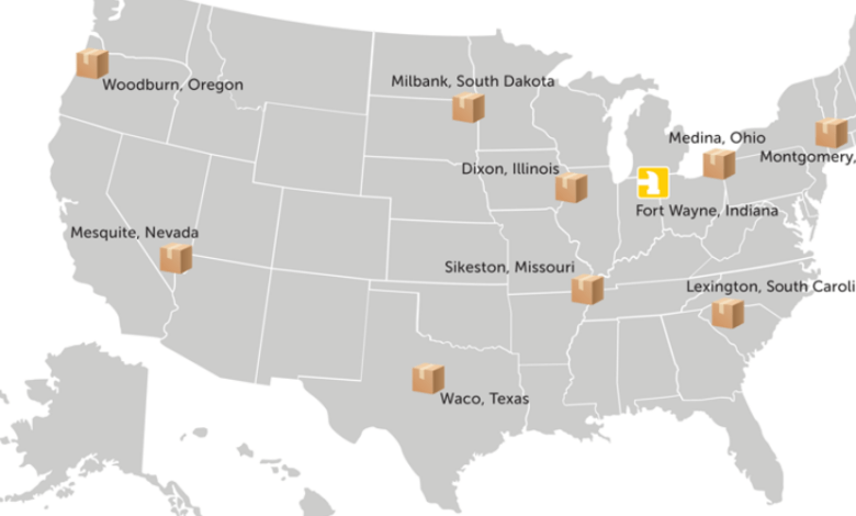 Do it Best warehouse map 1 Do it Best Group to Close Montgomery Distribution Center, Shift Volume to Wilkes-Barre